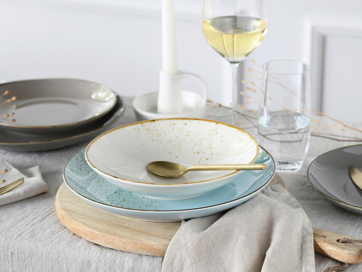 KOMBINOVANÝ SERVIS, 16-dielne, kamenina - viacfarebná, Trend, keramika - Creatable