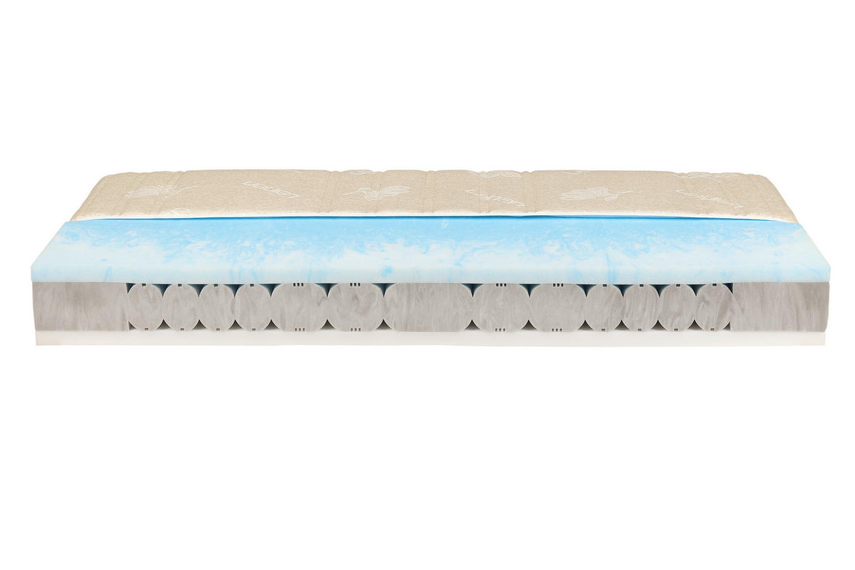 KOMFORTSCHAUMMATRATZE 90/200 cm Höhe ca. 24 cm 7 -Zonen - Beige/Naturfarben, Basics, Textil (90/200cm) - Bio:Vio