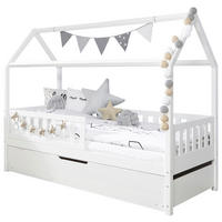 HAUSBETT Absturzsicherung  in Weiß  - Weiß, MODERN, Holz (90/200cm) - MID.YOU