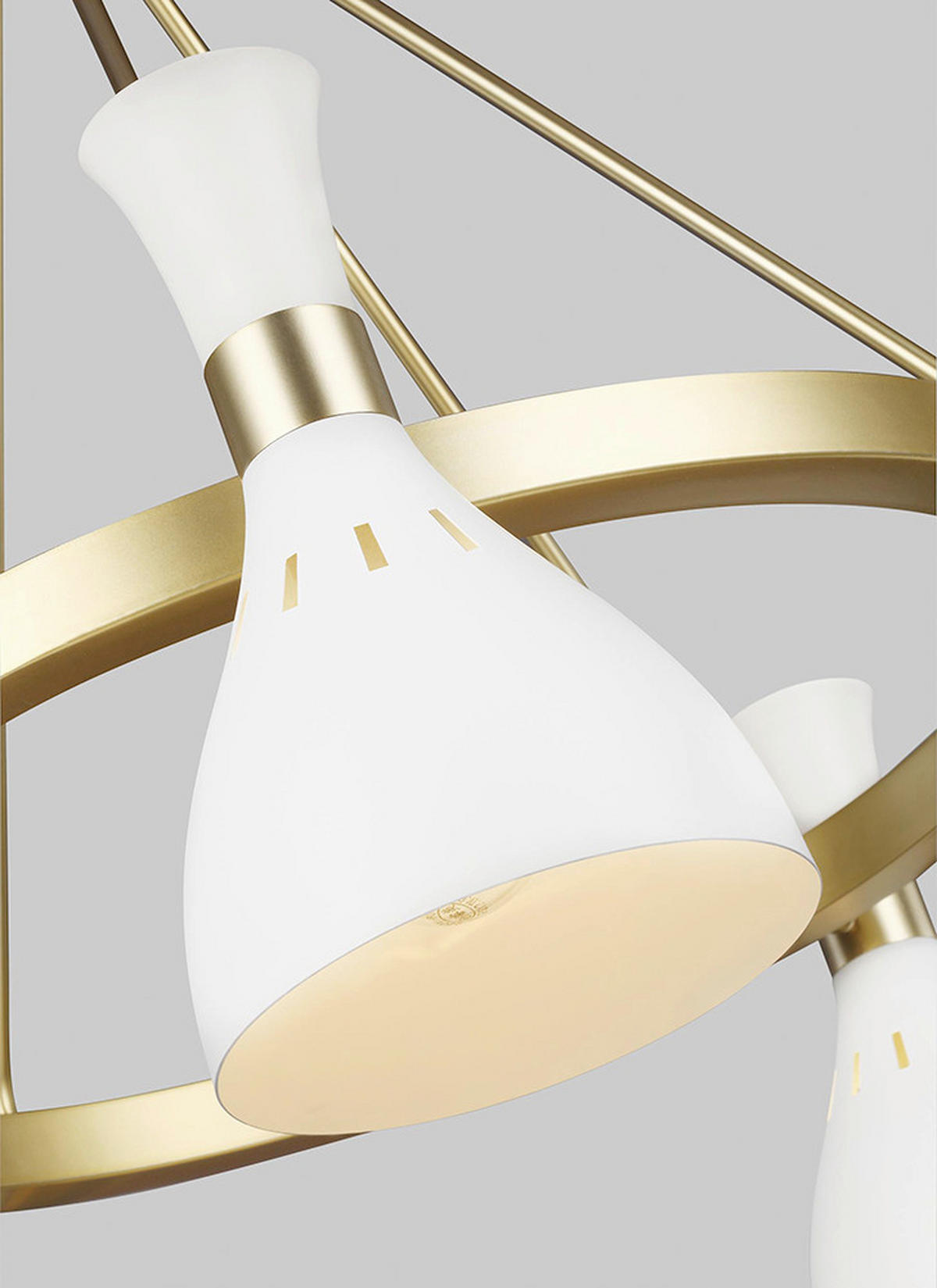 KRONLEUCHTER 81.3/89.3  cm    - Weiss/Messingfarben, Konventionell, Metall (81.3/89.3 cm) - Elstead Lighting