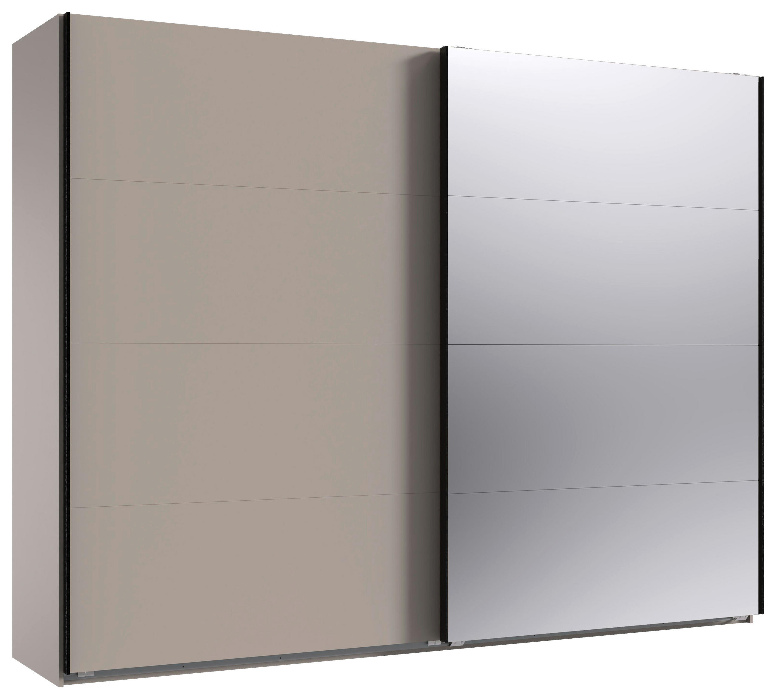 SCHWEBETÜRENSCHRANK Graphitfarben, Sahara  - Schwarz/Graphitfarben, Design, Glas/Holzwerkstoff (270/208/65cm) - Carryhome