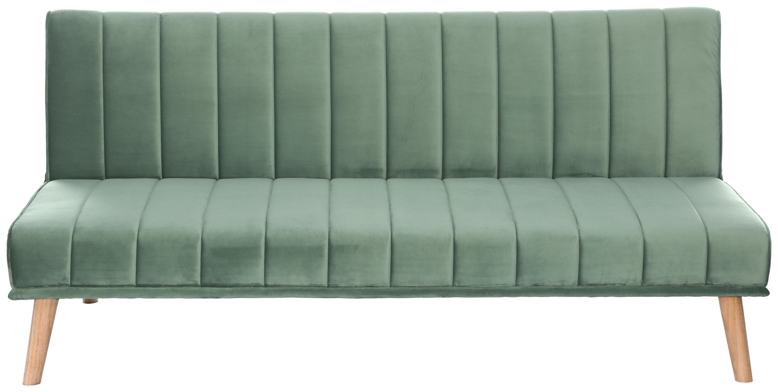 SCHLAFSOFA Samt Mintgrün  - Naturfarben/Mintgrün, Design, Holz/Textil (180/81/86cm) - P & B