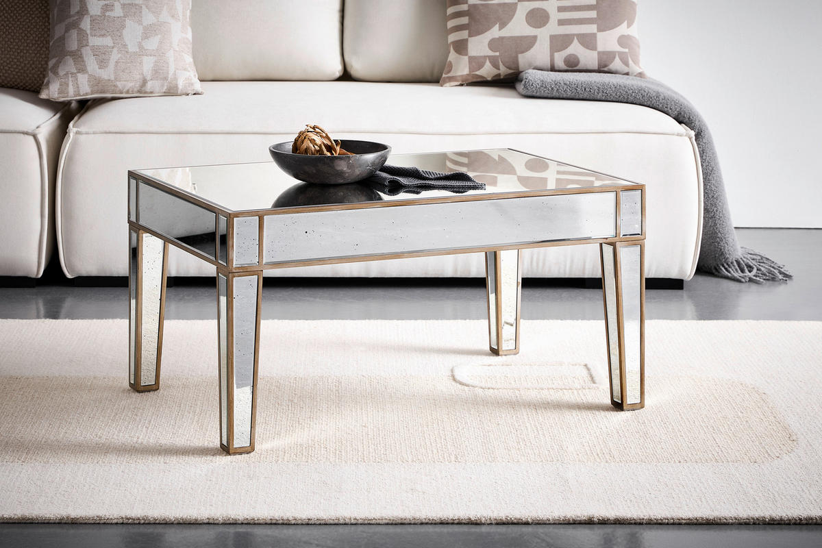 COUCHTISCH Spiegelglas rechteckig Klar  - Klar, Design, Glas/Holzwerkstoff (90/45/60cm) - MID.YOU