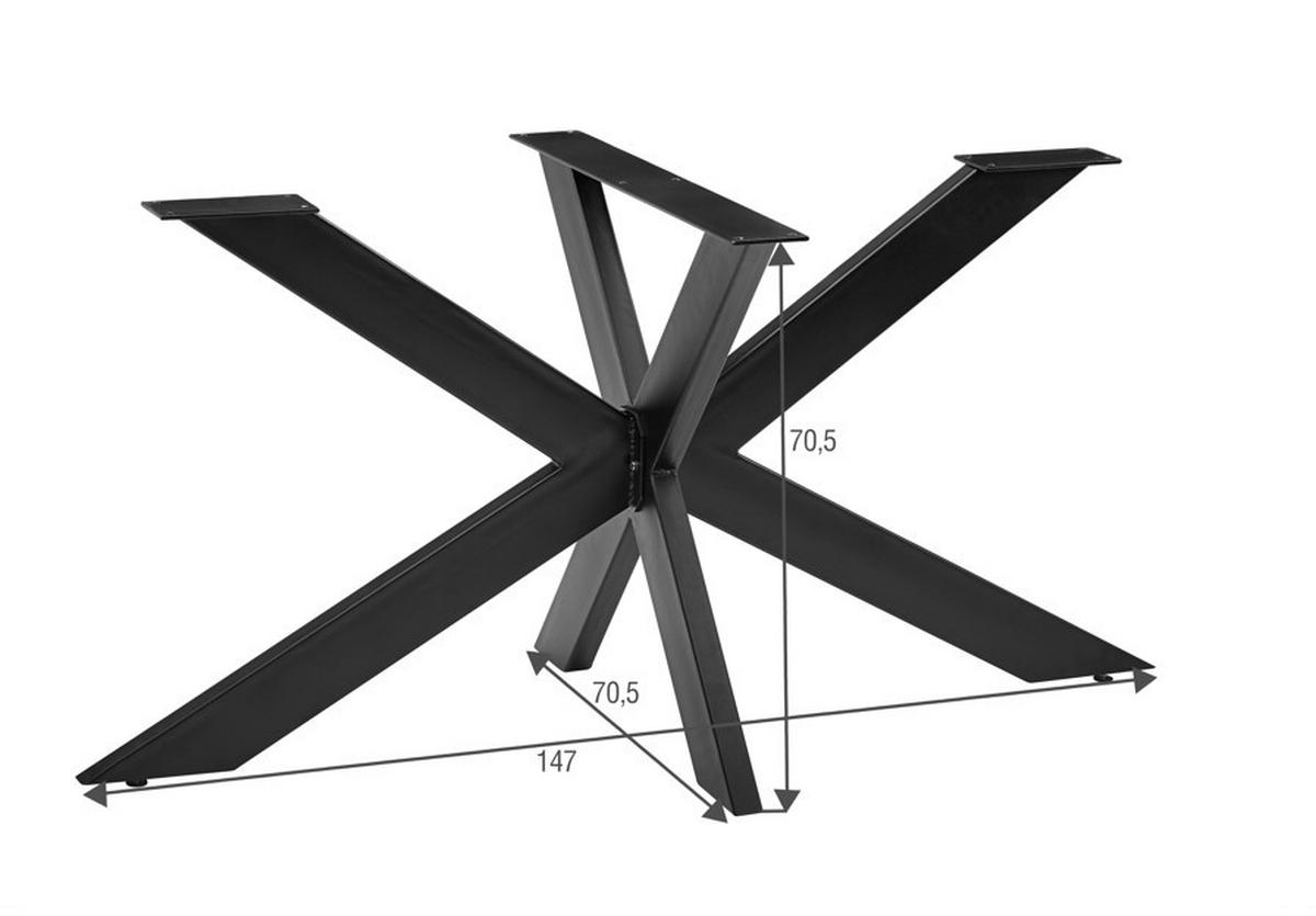 ESSTISCH 140/80/76 cm Echtholz  Holz rechteckig Akaziefarben  - Schwarz/Akaziefarben, LIFESTYLE, Holz/Metall (140/80/76cm) - P & B