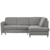 ECKSOFA in Chenille Grau  - Schwarz/Grau, Modern, Holz/Textil (241/184cm) - Carryhome