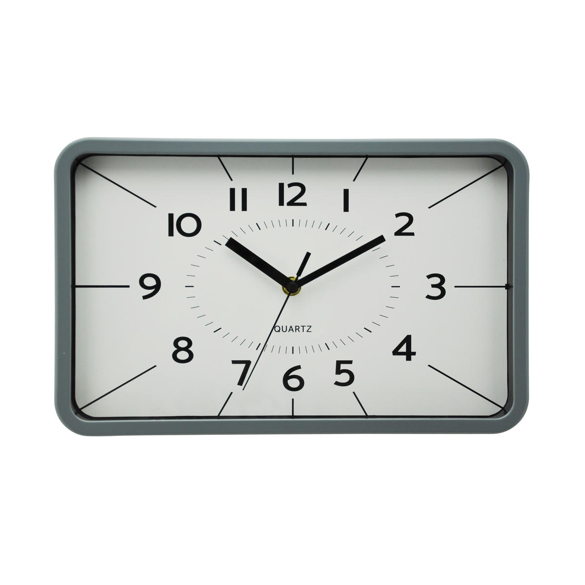NÁSTĚNNÉ HODINY, šedá, 32,5/20,5 cm - šedá, Basics, kov/plast (32,5/20,5cm) - Ambia Home