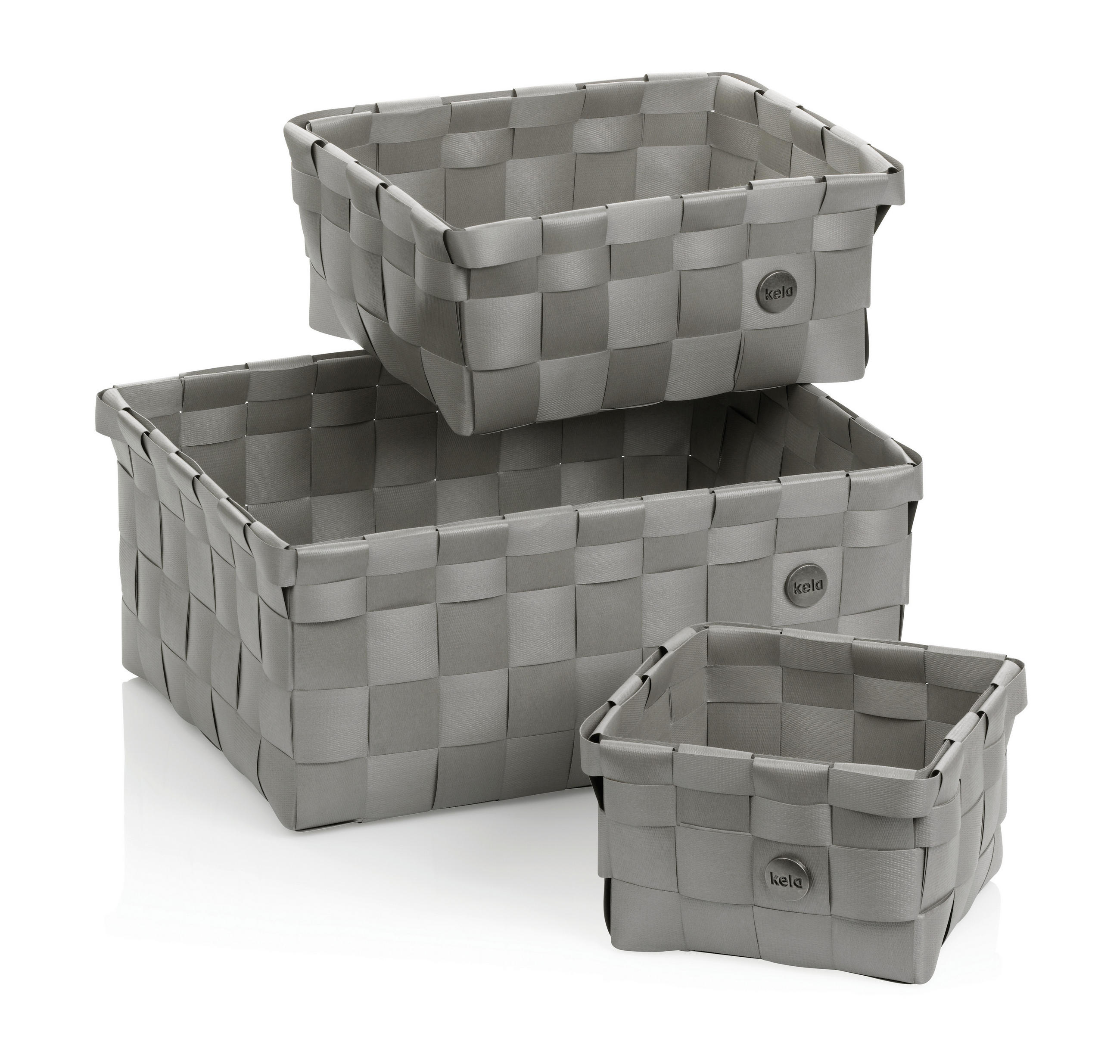 KORBSET 3-teilig  - Grau, Basics, Kunststoff (24,00/31,00/14,00cm) - Kela