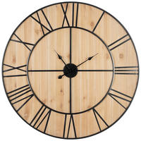 WANDSPIEGEL Schwarz  - Schwarz/Naturfarben, Design, Holzwerkstoff/Metall (96/96/3cm) - MID.YOU