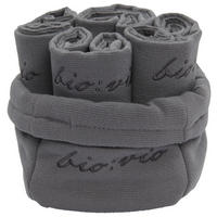 SET PEŠKIRIĆA ZA KUPANJE Bonita  4 dela antracit 30/30 cm  - antracit, Konvencionalno, tekstil (30/30cm) - Bio:Vio