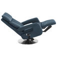 RELAXSESSEL in Leder Blau  - Blau/Edelstahlfarben, Design, Leder/Metall (78/112/85cm) - Cantus