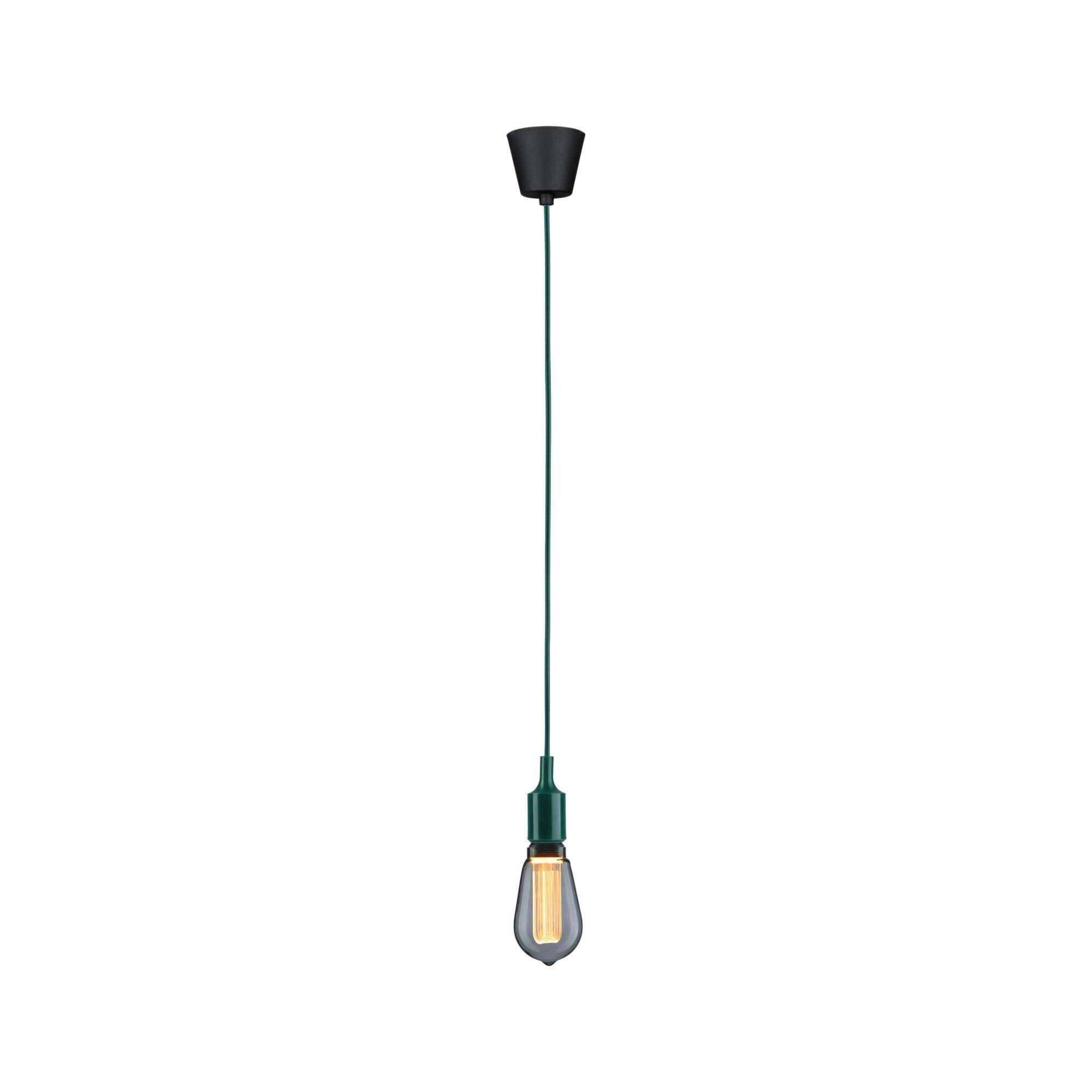 HÄNGELEUCHTE 9,0/218 cm  - Schwarz/Grün, Basics, Kunststoff/Textil (9,0/218cm) - Paulmann