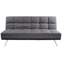 SCHLAFSOFA  in Mikrofaser Anthrazit, Edelstahlfarben  - Edelstahlfarben/Anthrazit, Basics, Textil/Metall (179/84/96cm) - MID.YOU