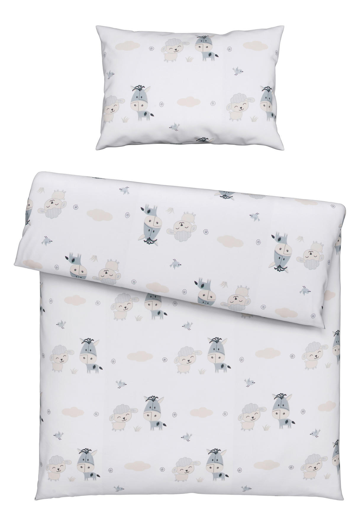 BABYBETTWÄSCHE 100/135 cm  - Weiß, Basics, Textil (100/135cm) - Patinio