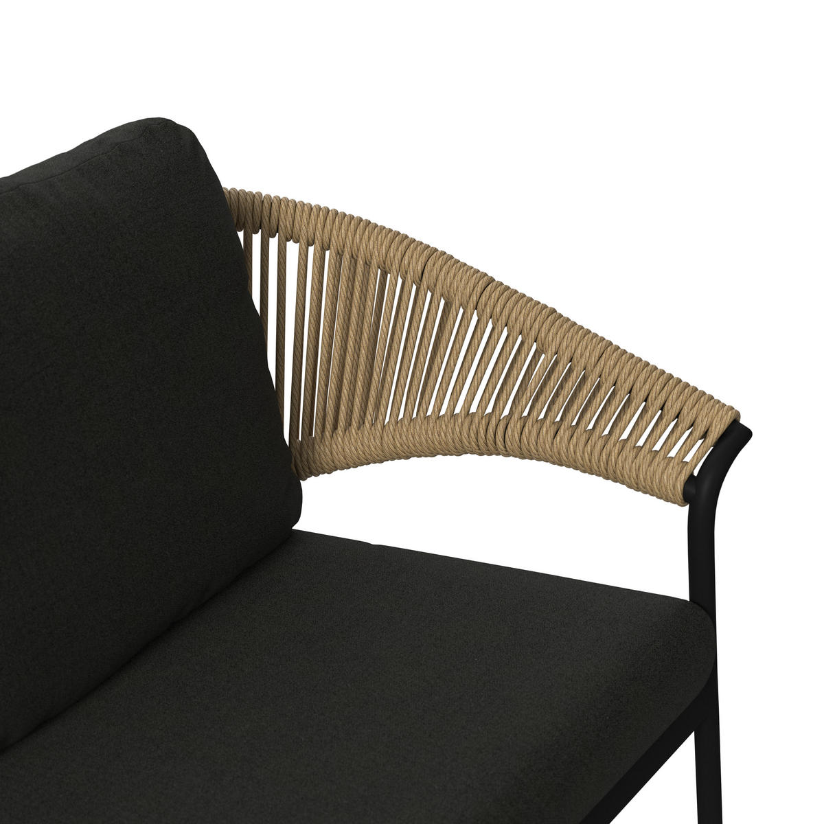 GARTENSET  4-teilig  - Schwarz/Naturfarben, Design, Keramik/Kunststoff - Dieter Knoll