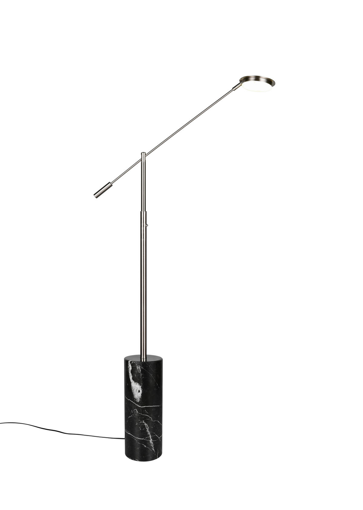 LED-STEHLEUCHTE Fiore   - Schwarz/Nickelfarben, KONVENTIONELL, Stein/Metall (145/15/64cm) - Trio Leuchten
