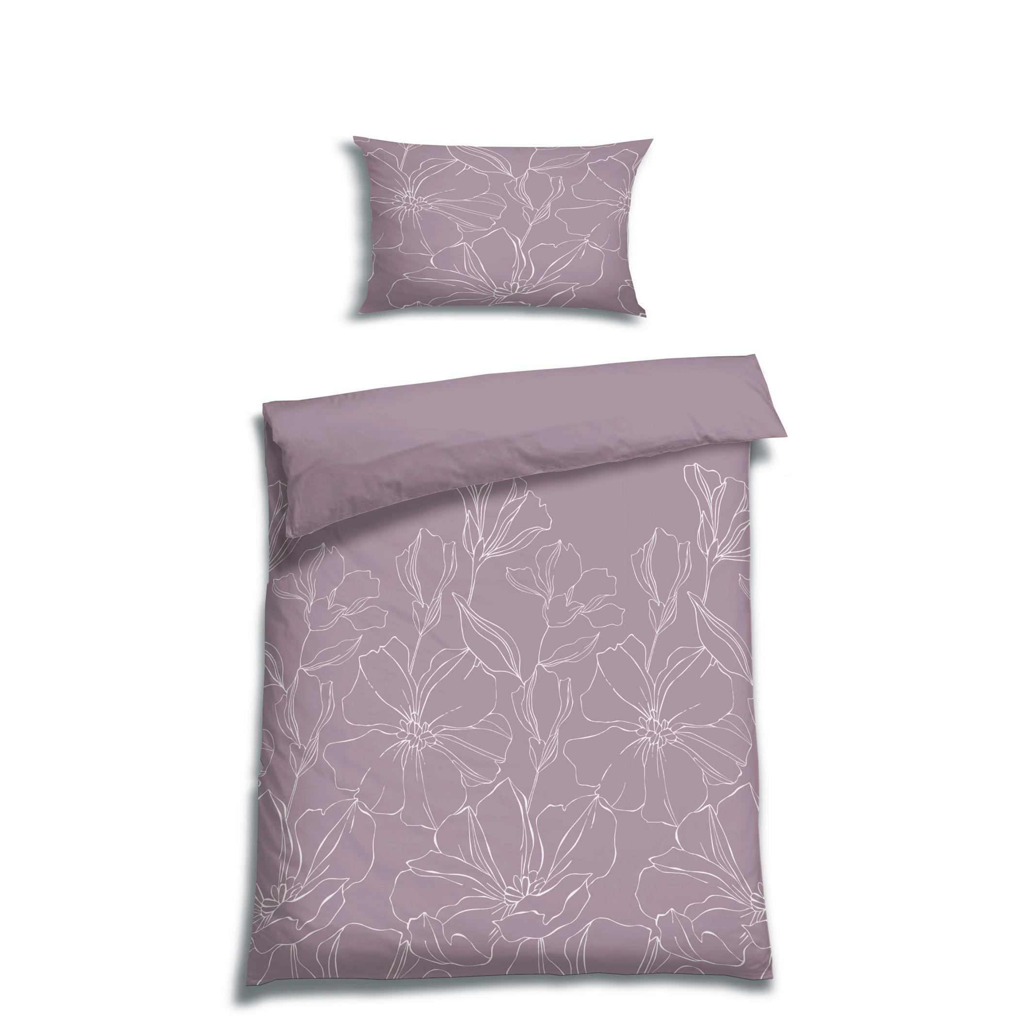 BETTWÄSCHE 2-teilig Satin 135/200 cm  - Lila, Basics, Textil (135/200cm) - Florella