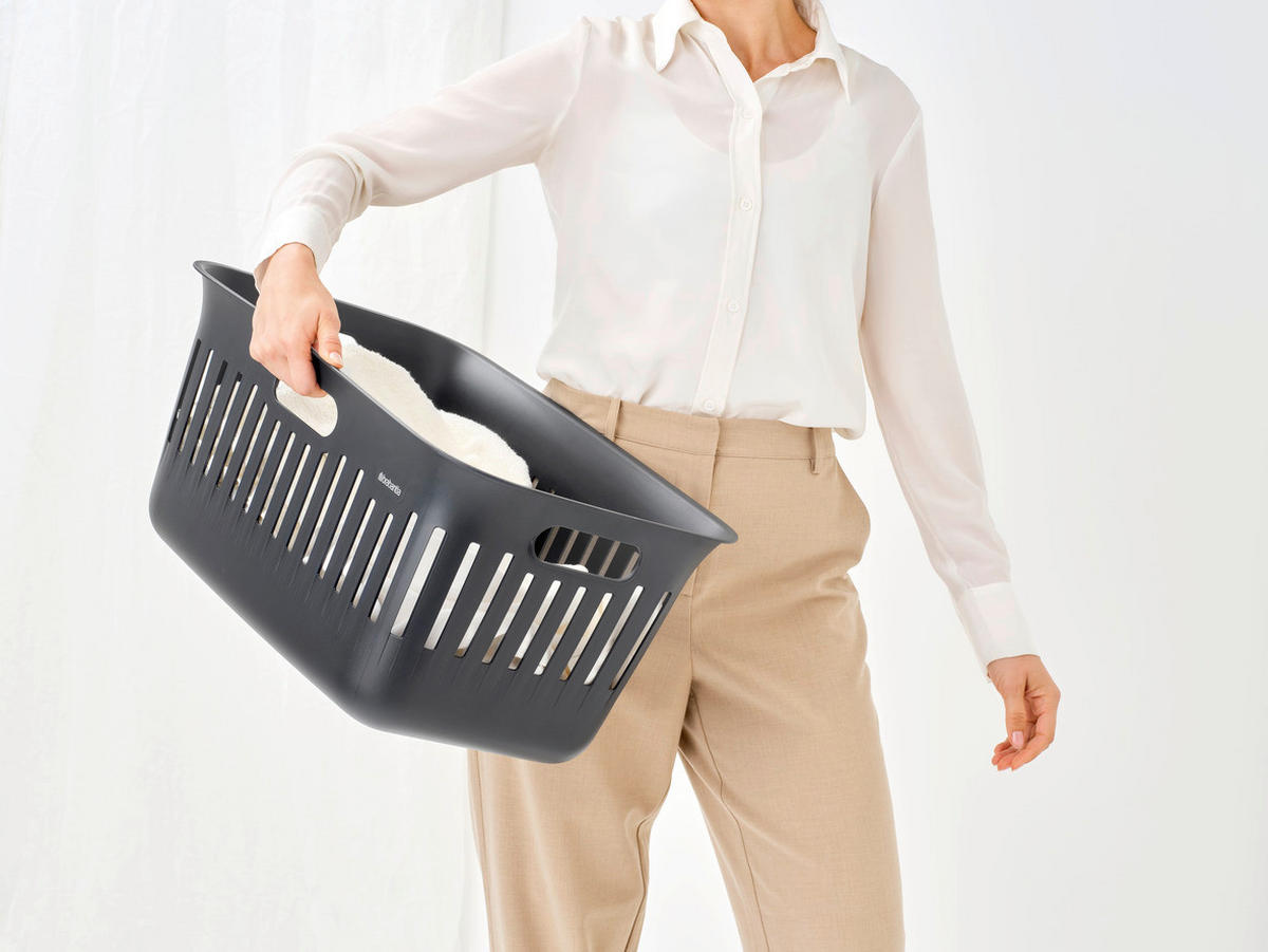 KOŠARA ZA PERILO - črna, Basics, umetna masa (58,7/38,7/27cm) - Brabantia