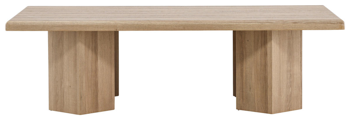 COUCHTISCH Pappel furniert 140/80/40 cm quadratisch Hellbraun  - Hellbraun, Design, Holz (140/80/40cm) - Livetastic