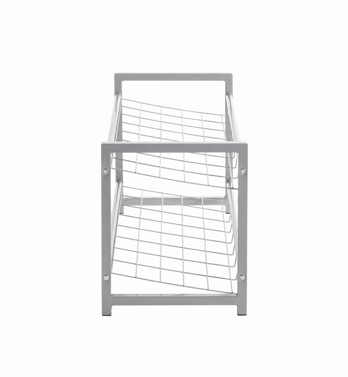 REGÁL NA BOTY, barvy hliníku, 80/38/30 cm - barvy hliníku, Design, kov (80/38/30cm) - Carryhome