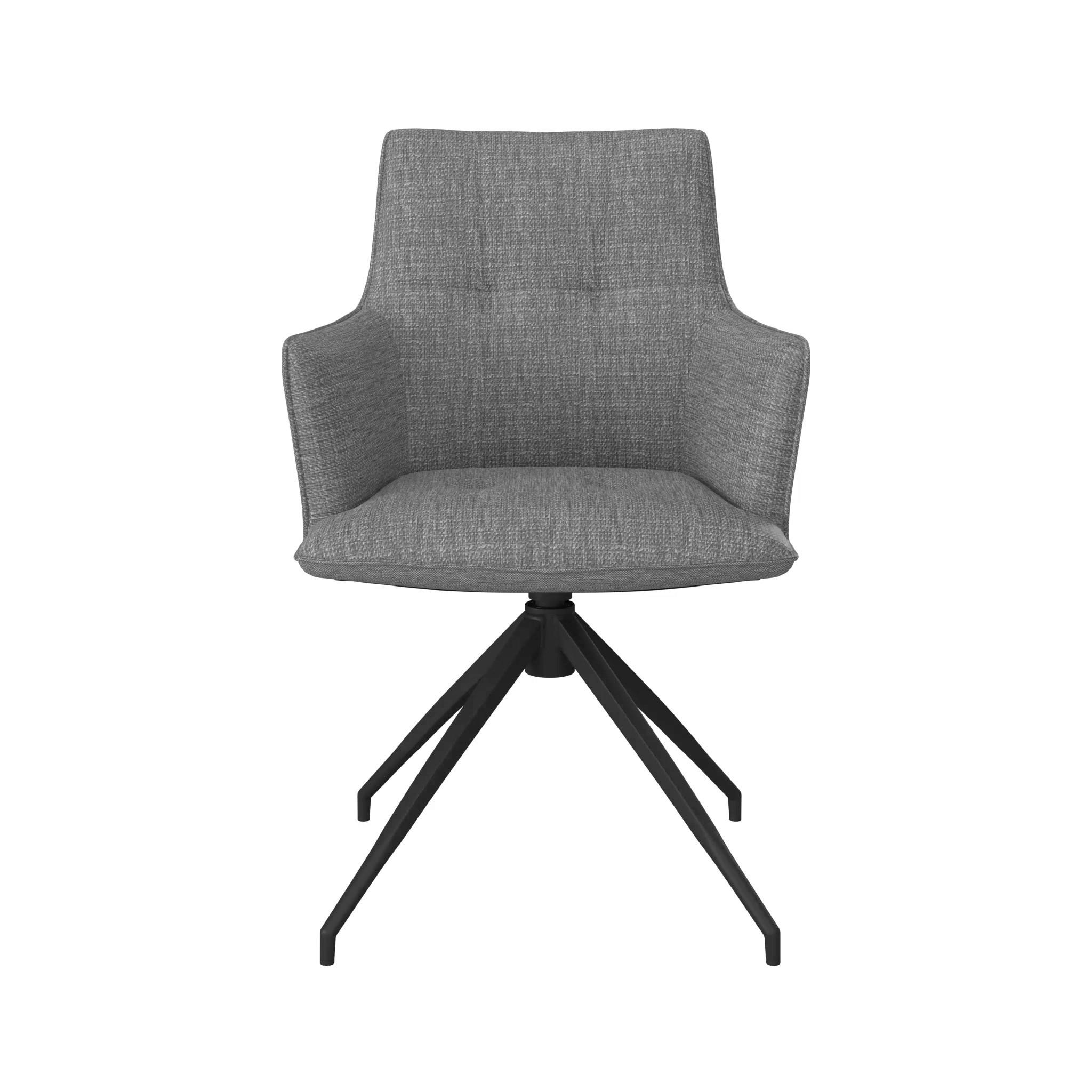 GARTENSTUHL Aluminium, Edelstahl Anthrazit, Grau  - Anthrazit/Grau, MODERN, Textil/Metall (56/90/64cm) - Amatio