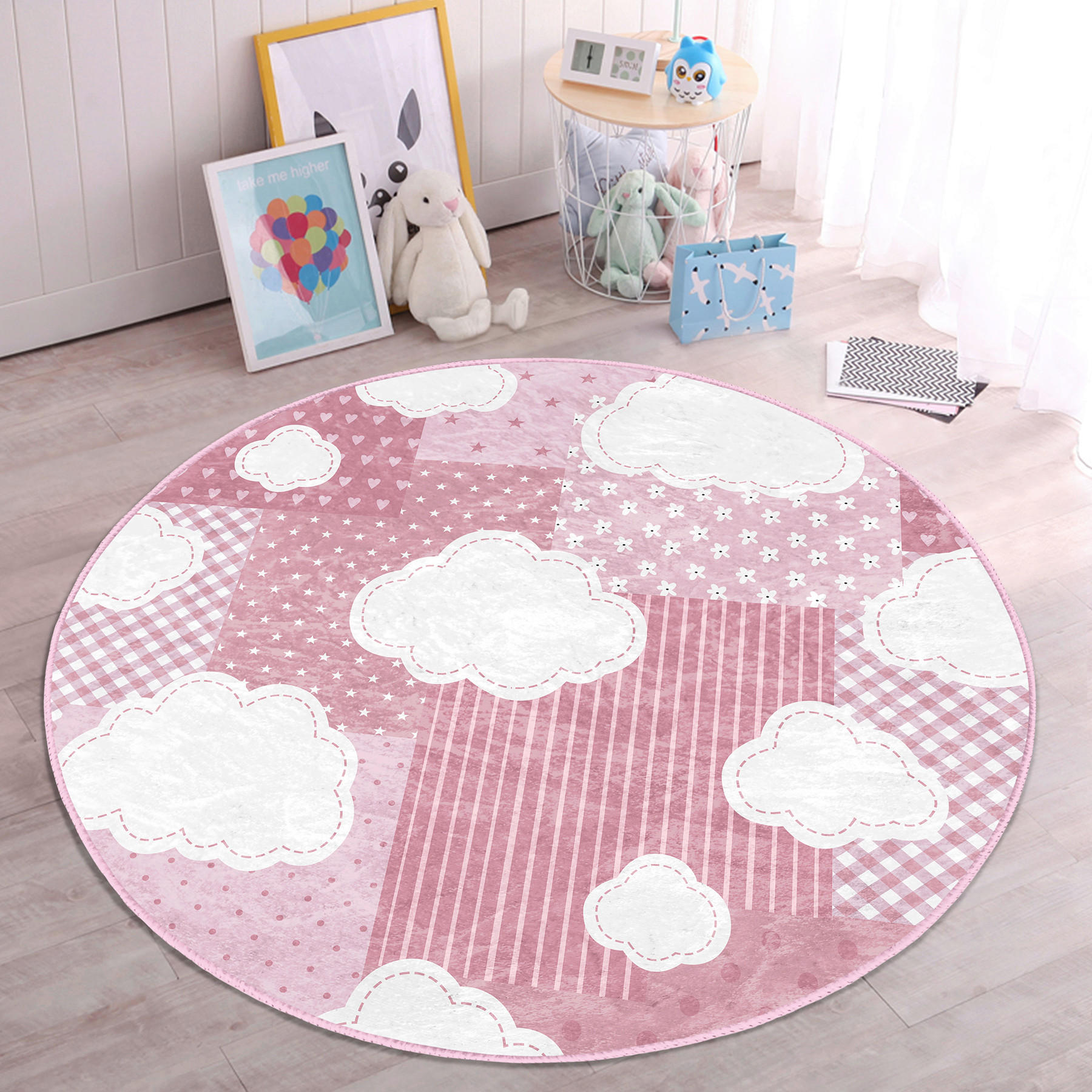 KINDERTEPPICH  Wohnzimmer 120/120 cm Multicolor rund  - Multicolor, Basics, Textil (120/120cm)