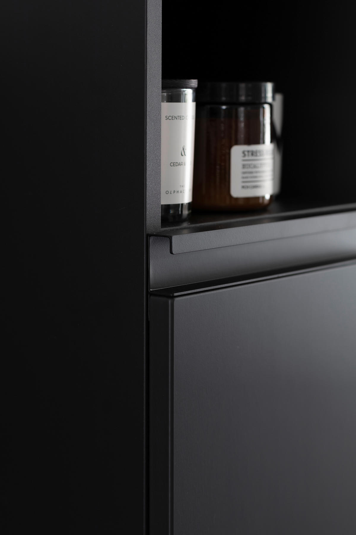 HOCHSCHRANK 30/163/30 cm  - Anthrazit/Schwarz, Design, Glas/Holzwerkstoff (30/163/30cm) - Schöner Wohnen