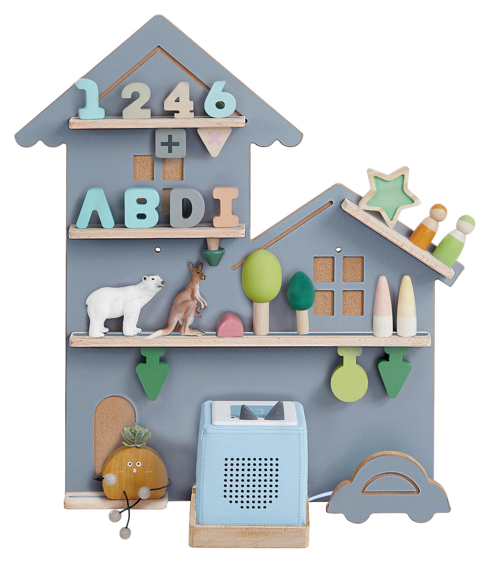 KINDERREGAL 55,6/59,7/17,9 cm  - Grau, MODERN, Holz/Holzwerkstoff (55,6/59,7/17,9cm) - MID.YOU