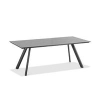 GARTENTISCH Kunststoff Anthrazit, Graphitfarben rechteckig  - Anthrazit/Graphitfarben, Design, Kunststoff/Metall (220/95/76cm)
