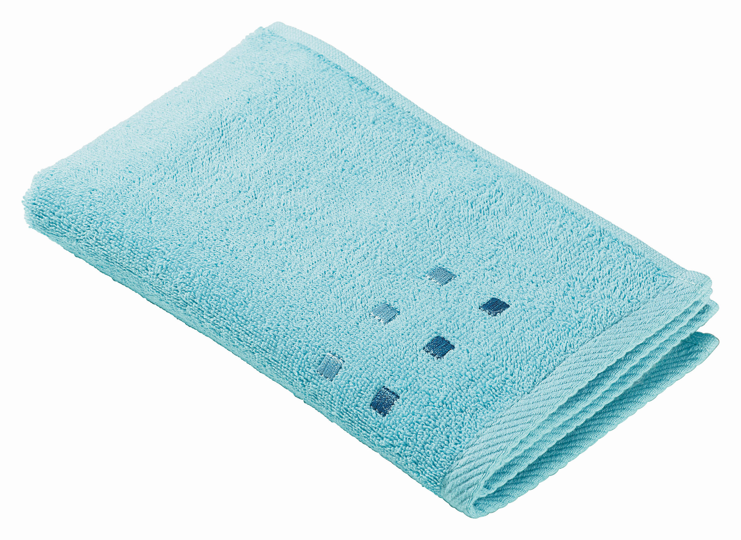 GÄSTETUCH 30/50 cm Quattro Türkis  - Türkis, KONVENTIONELL, Textil (30/50cm) - Esposa