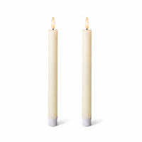 LED-KERZENSET  - Creme, Basics, Naturmaterialien (2,20/2,20/24,50cm)