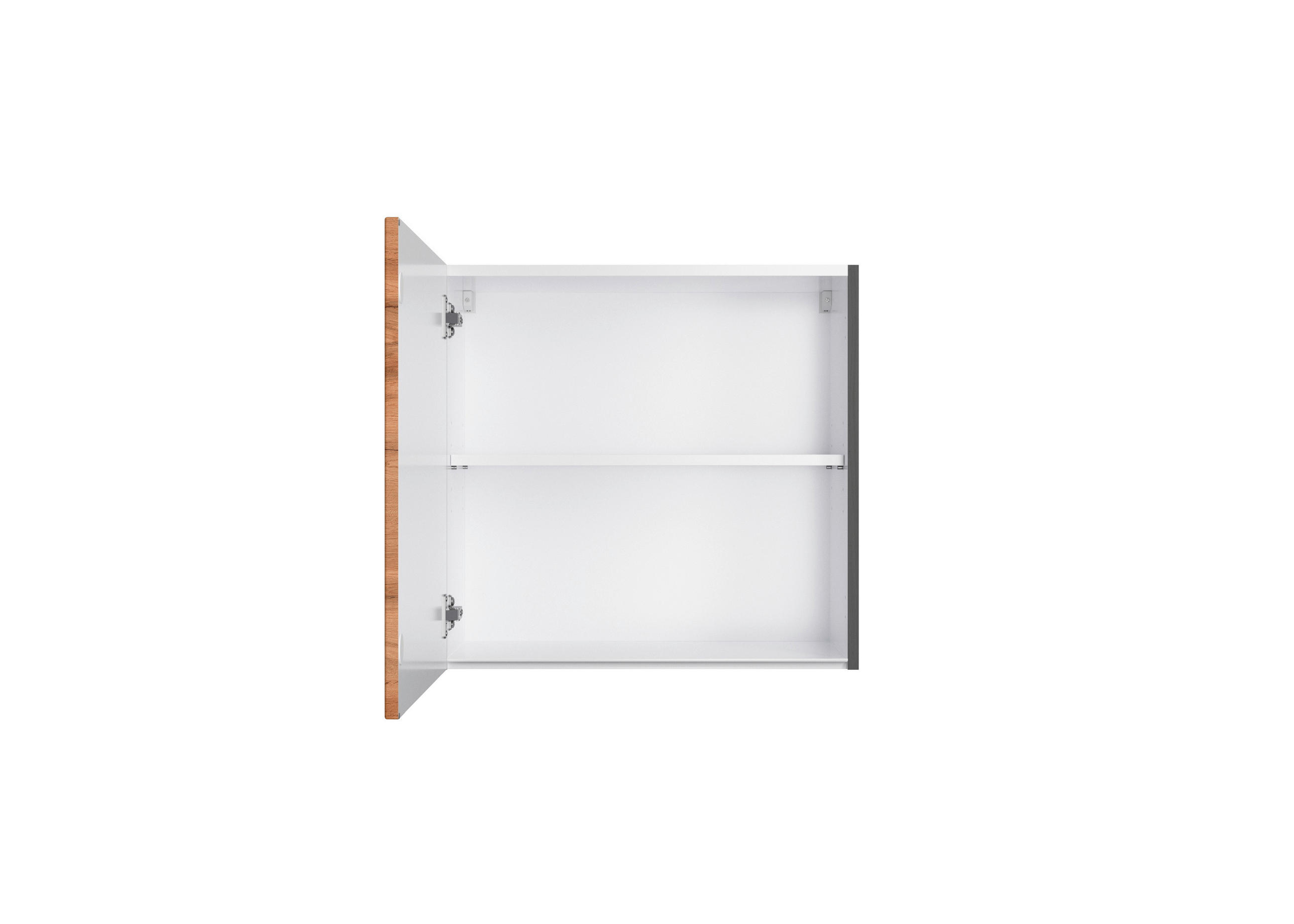 KÜCHENOBERSCHRANK 60/57/34 cm  in Graphitfarben, Eiche Wotan  - Eiche Wotan/Graphitfarben, Design (60/57/34cm) - Held