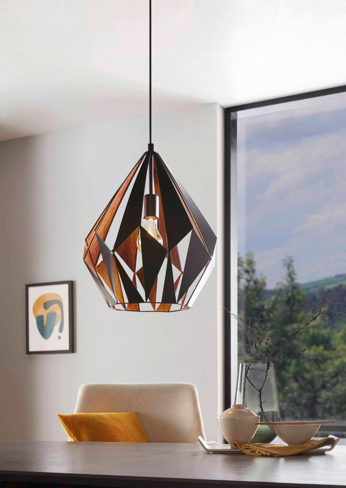 LUSTRĂ 38.5/150 cm  - arămiu/negru, Basics, metal (38.5/150cm)