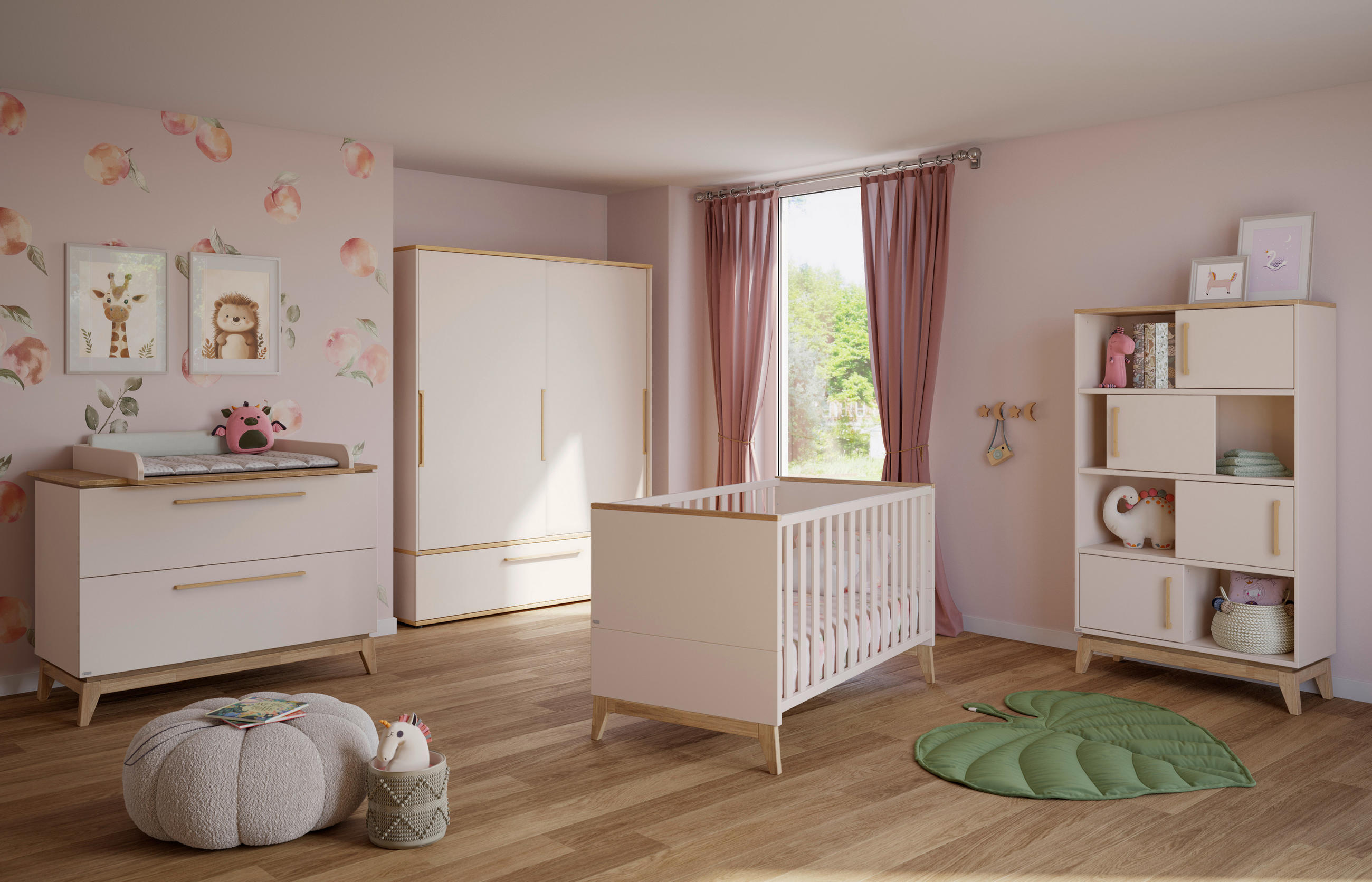 GITTERBETT Stiene 144,60/85,40/76,20 cm  - Eichefarben/Beige, Basics, Holzwerkstoff (144,60/85,40/76,20cm) - Paidi