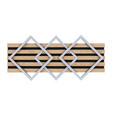 LED-DECKENLEUCHTE 63/29/7,5 cm   - Eichefarben/Schwarz, Basics, Holzwerkstoff/Kunststoff (63/29/7,5cm) - Novel