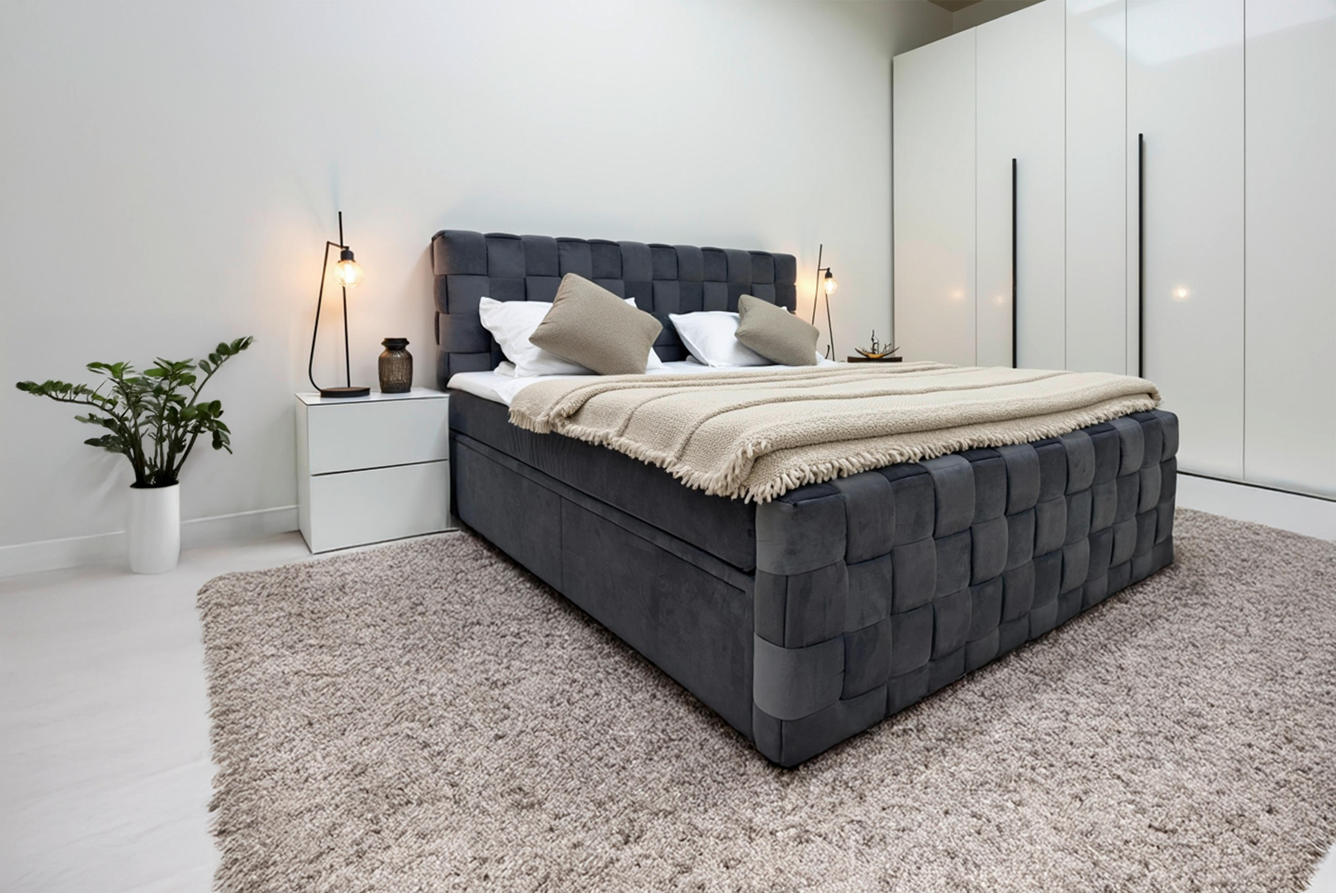 Livetastic AMERICKÁ POSTEĽ, 160/200 cm, čierna