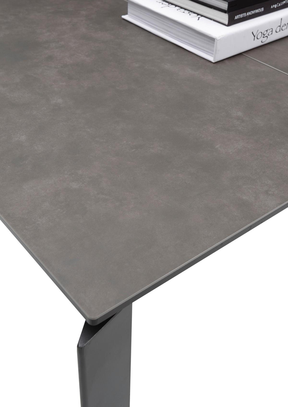 ESSTISCH in Metall, Glas, Keramik 180-240/95/76 cm  - Anthrazit, Konventionell, Glas/Keramik (180-240/95/76cm) - Livetastic