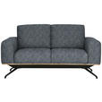 2-SITZER-SOFA in Struktur Dunkelgrau  - Dunkelgrau/Schwarz, Design, Holz/Textil (166/85-104/95cm) - Novel