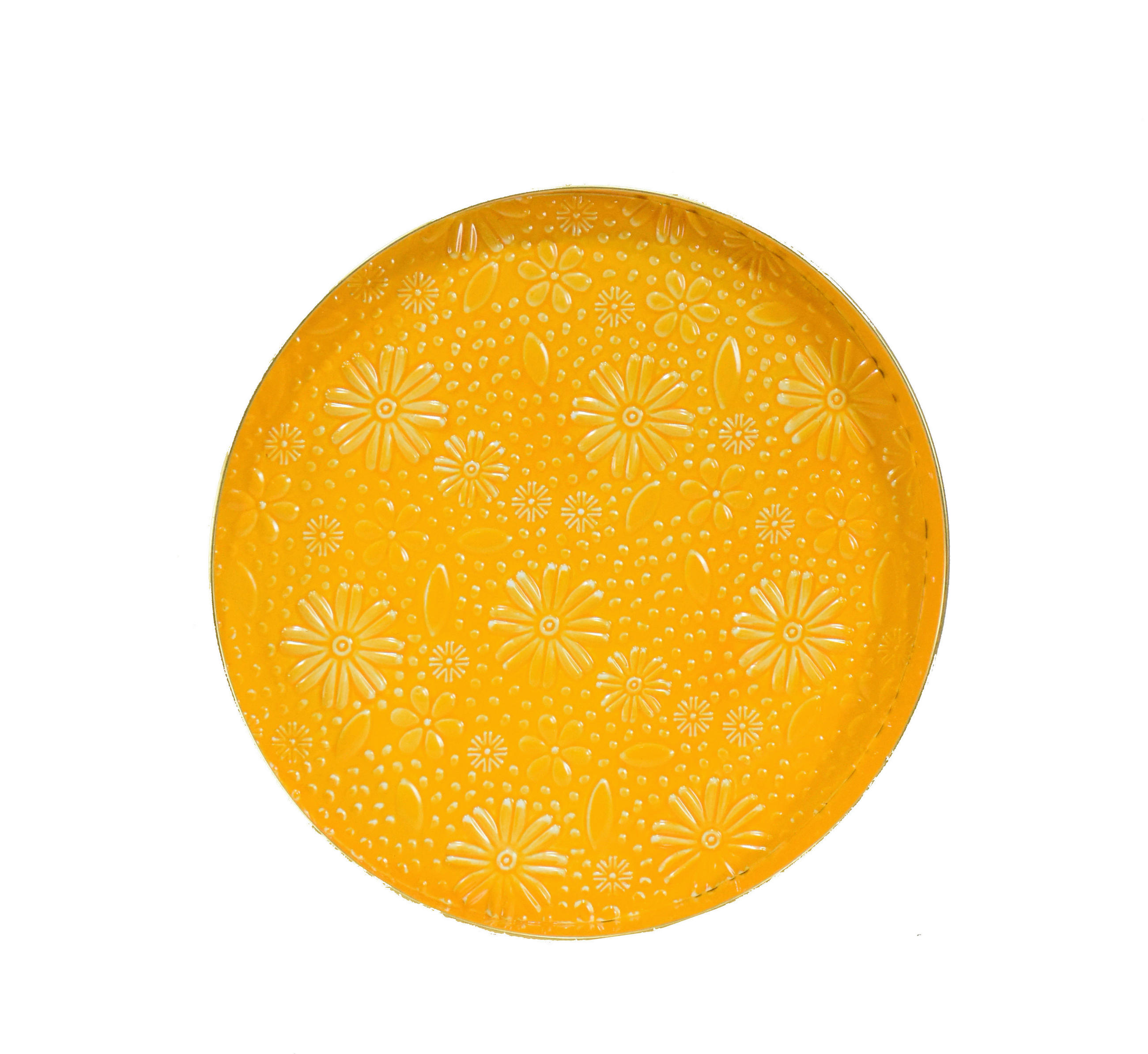 DEKOTABLETT - Dunkelgelb, LIFESTYLE, Metall (40/3cm)