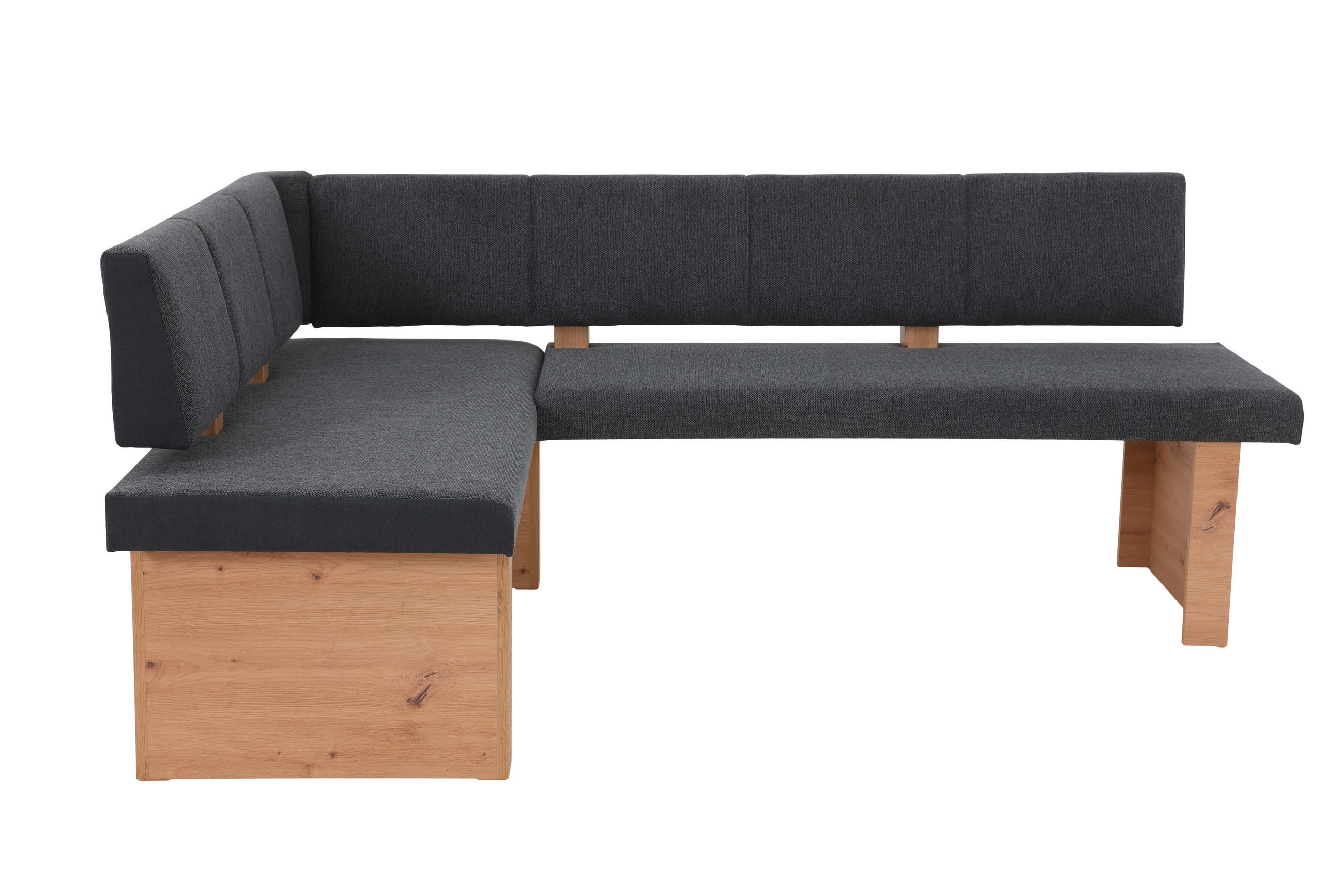 ECKBANK 140/200 cm Flachgewebe Anthrazit   - Anthrazit/Eiche Artisan, MODERN, Textil (140/200cm) - MID.YOU