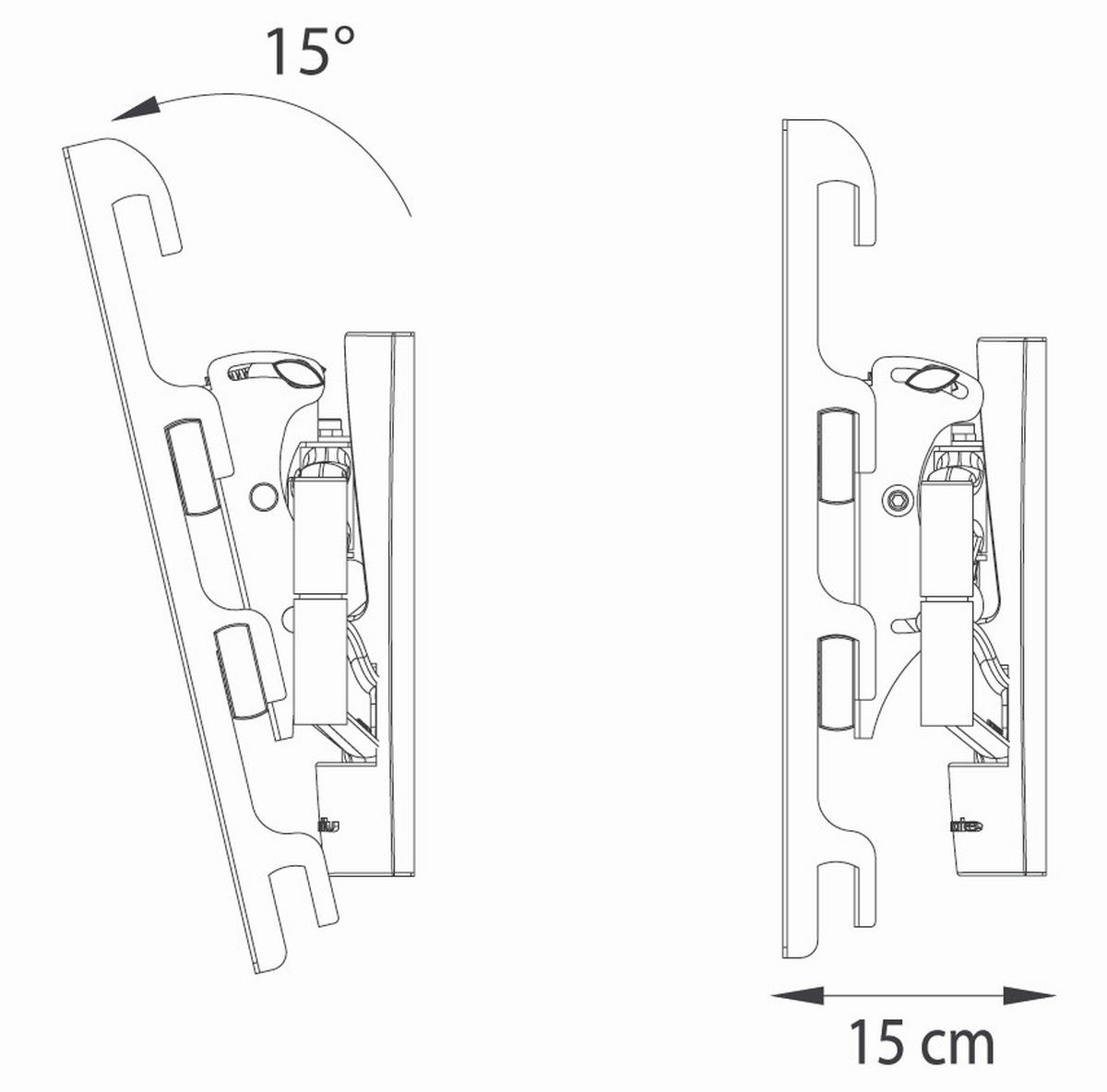 TV-WANDHALTER in Schwarz  - Schwarz, Konventionell, Metall (65/48/67cm) - MID.YOU