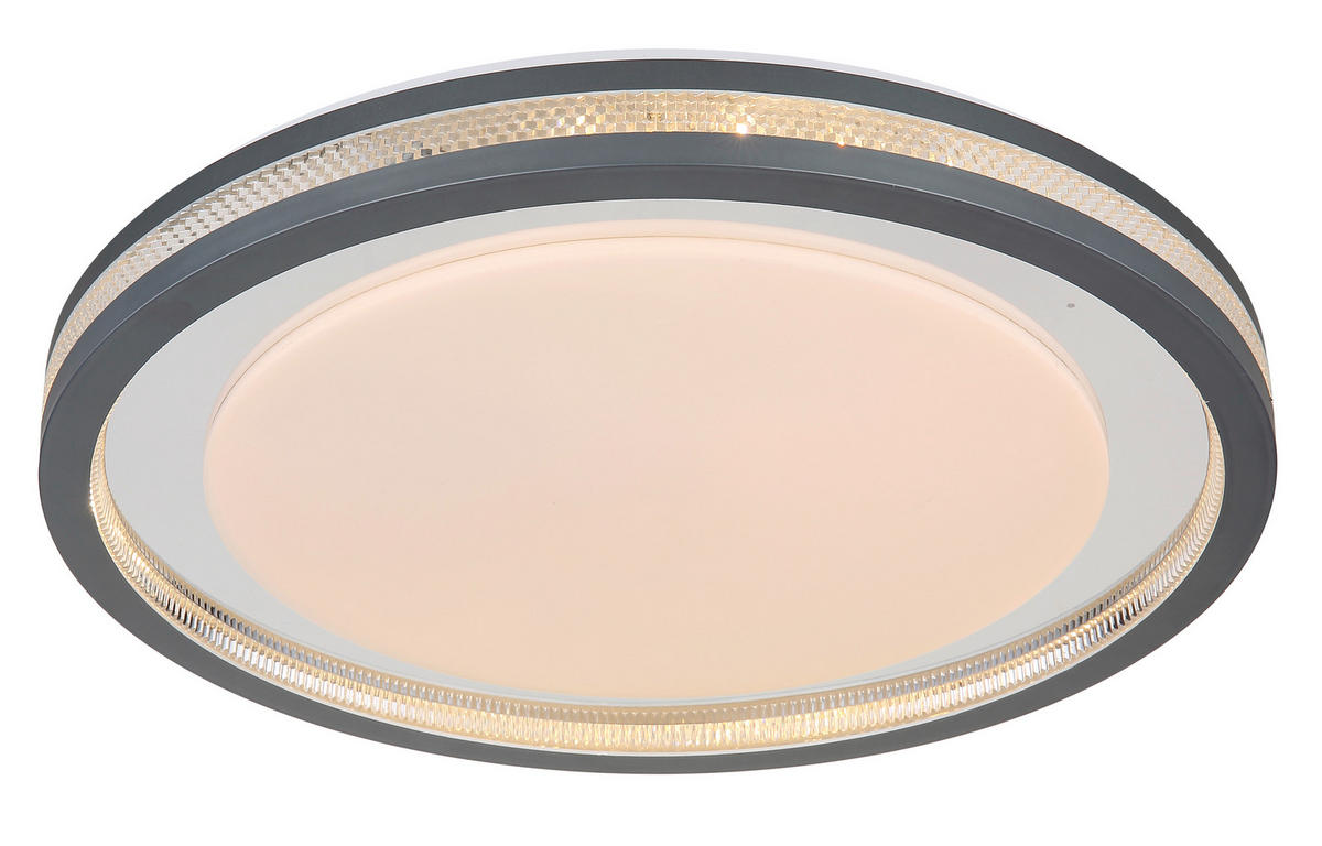 LED-DECKENLEUCHTE 47,8/6,7 cm   - Transparent/Opal, KONVENTIONELL, Kunststoff/Metall (47,8/6,7cm) - Globo