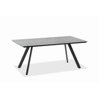 GARTENTISCH Kunststoff Grau, Anthrazit rechteckig  - Anthrazit/Grau, Design, Kunststoff/Metall (160/95/76cm)