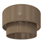 DECKENLEUCHTE  45/27 cm    - Braun/Weiß, Natur, Kunststoff/Textil (45/27cm) - Novel