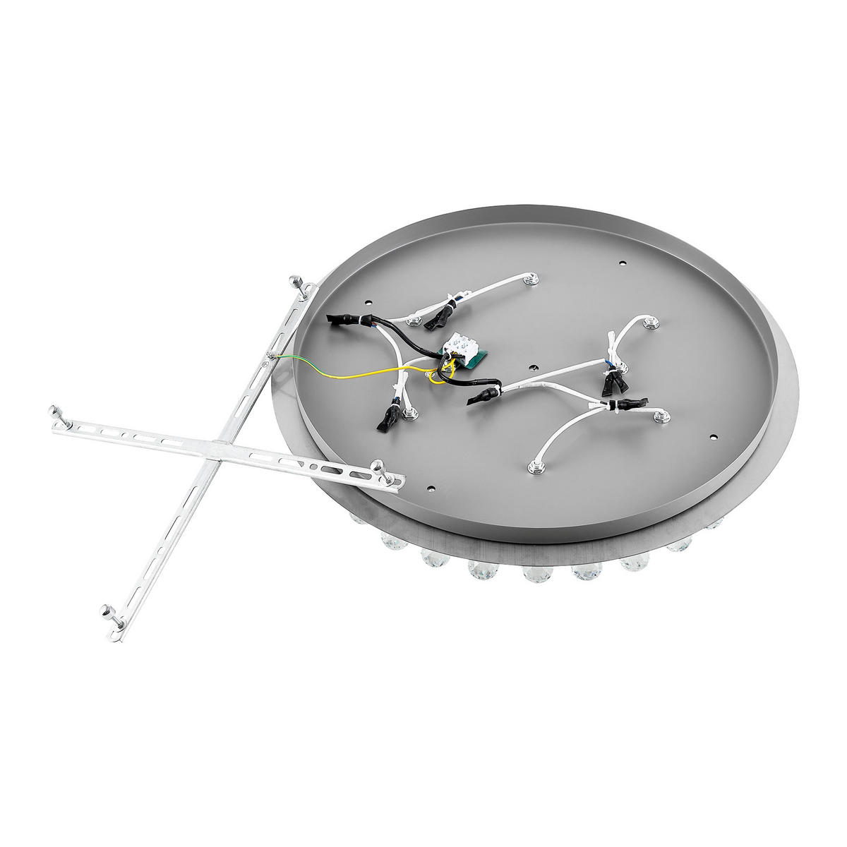 DECKENLEUCHTE Eastbourne 55/22 cm   - Chromfarben, KONVENTIONELL, Glas/Metall (55/22cm) - Novel