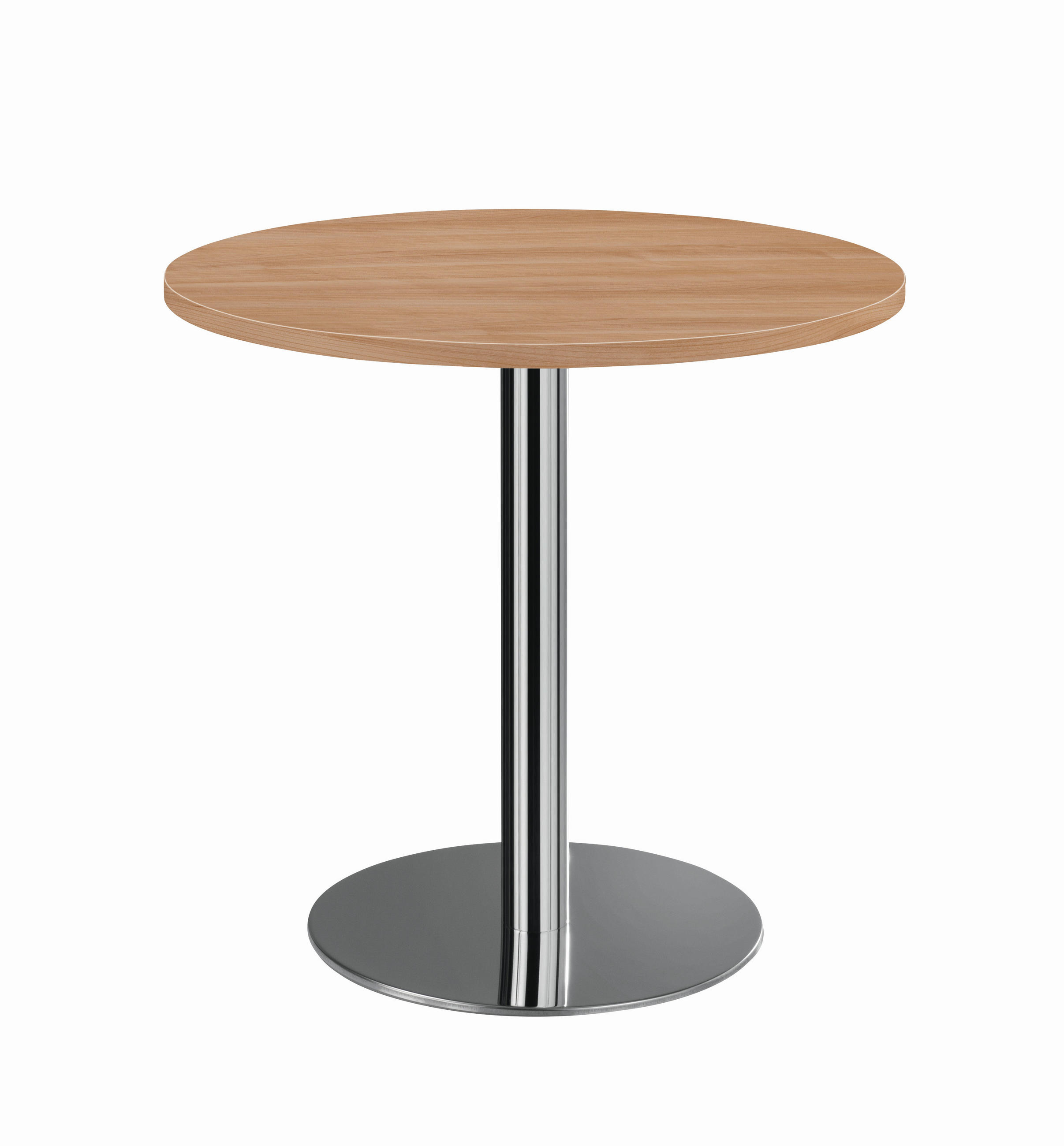 KONFERENZTISCH 80/80/74 cm Nussbaumfarben, Chromfarben  - Chromfarben/Nussbaumfarben, KONVENTIONELL, Holzwerkstoff/Metall (80/80/74cm) - Venda