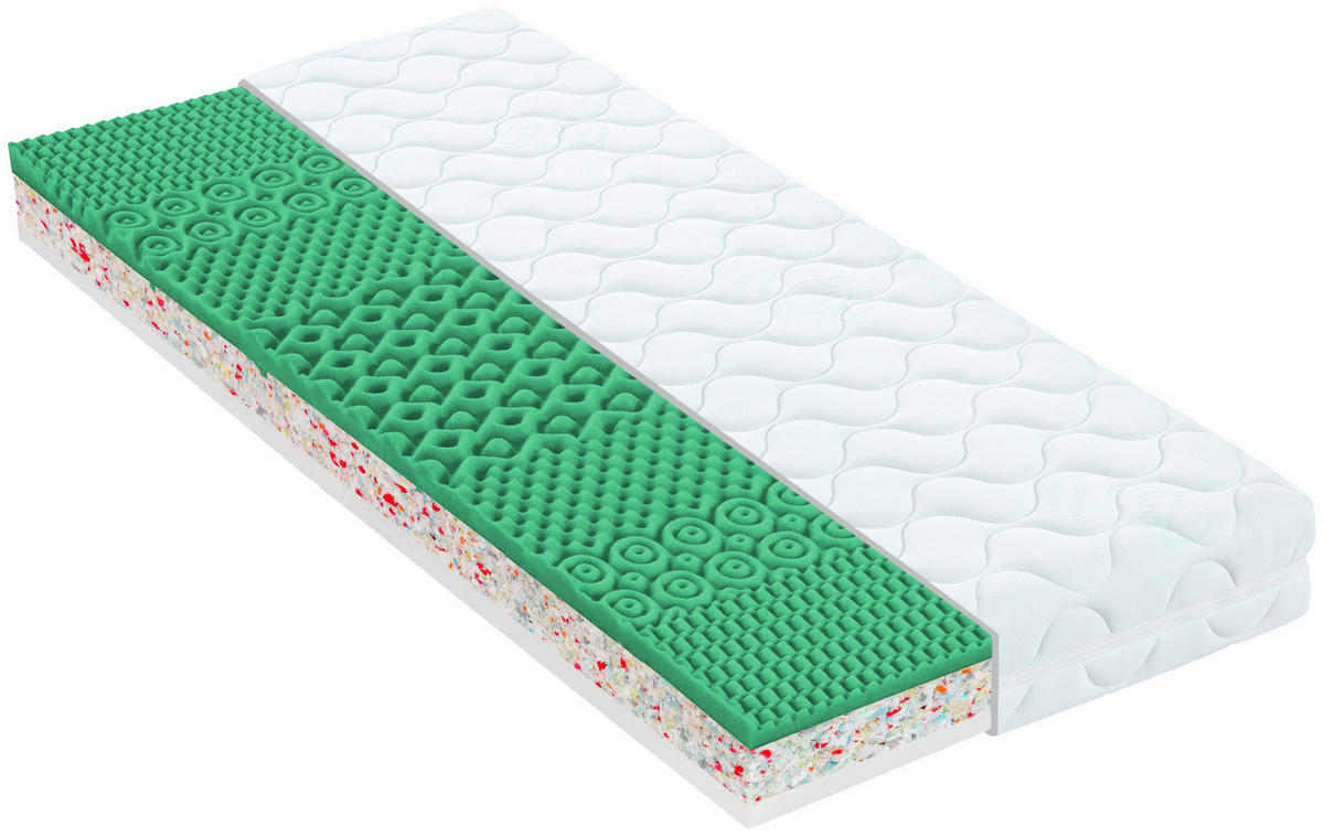 PARTNERSKÁ MATRACE, 90/200 cm - bílá, Basics, textil (90/200cm) - Sleeptex