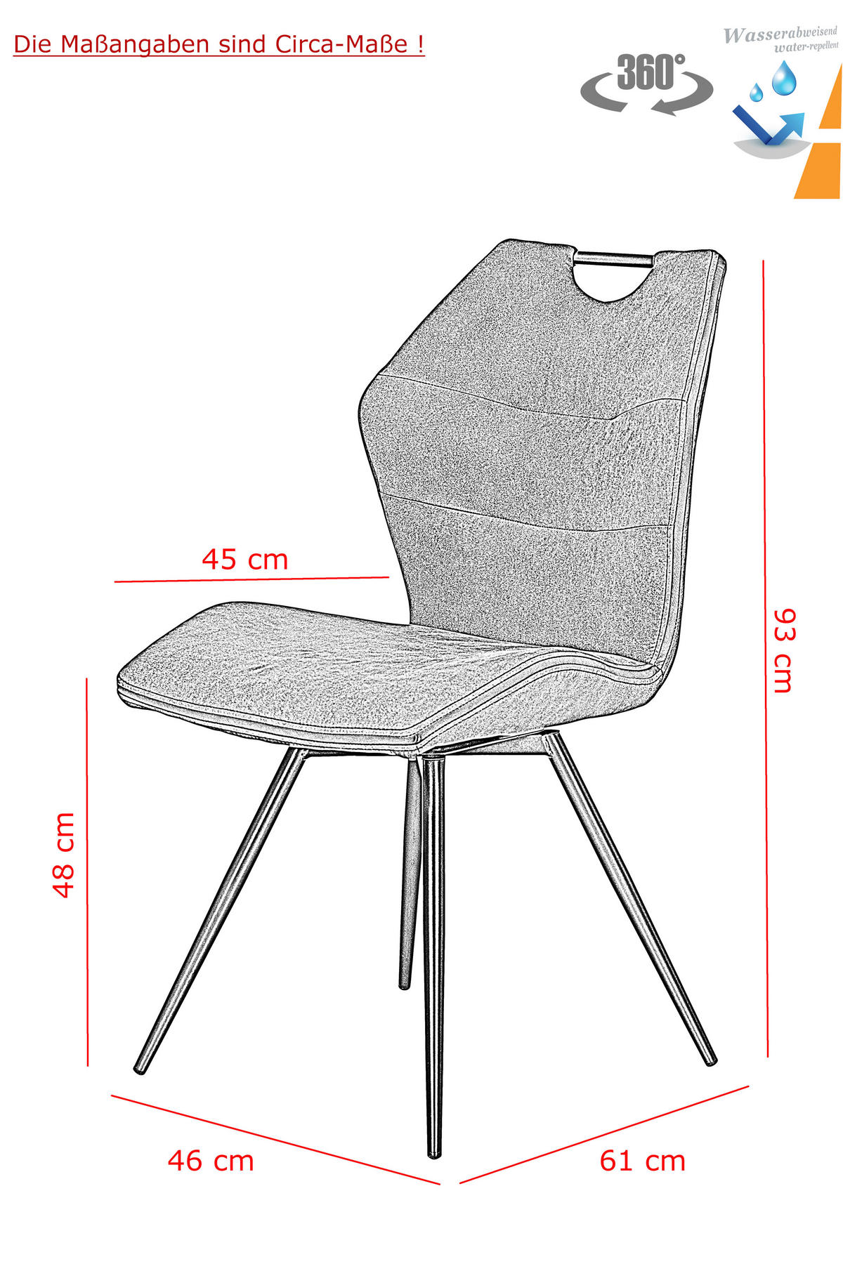 Stuhl-Set (2-teilig) Braun shoppen und Schwarz in