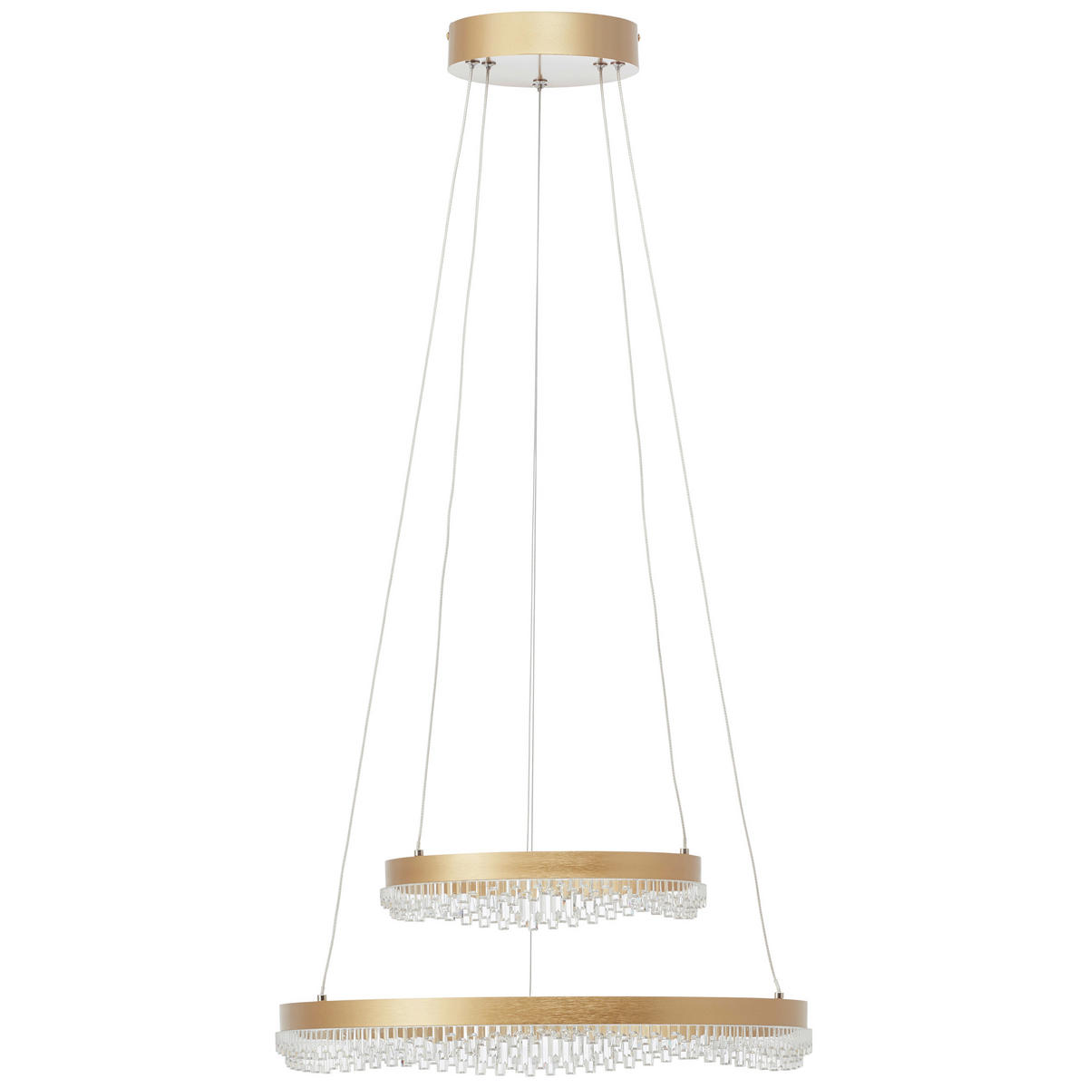 LED-HÄNGELEUCHTE 50/150 cm    - Goldfarben, Design, Kunststoff/Metall (50/150cm) - Brilliant