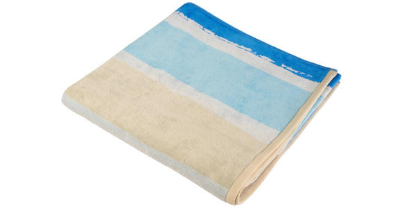 STRANDTUCH 90/180 cm Blau, Beige  - Blau/Beige, KONVENTIONELL, Textil (90/180cm) - Esposa