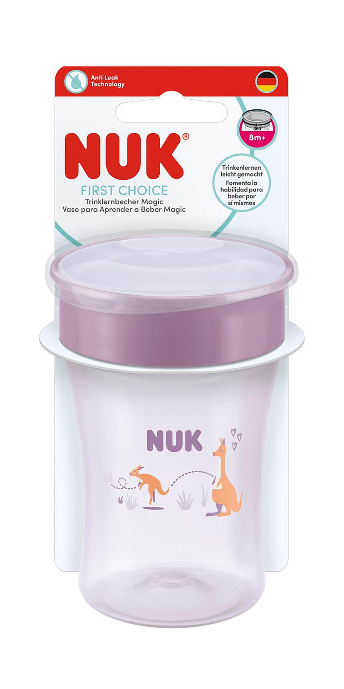 TRINKBECHER NUK First Choice Learner Cup Magic 230ml 230 ml  - Pastellblau/Brombeere, Basics, Kunststoff (230ml) - NUK